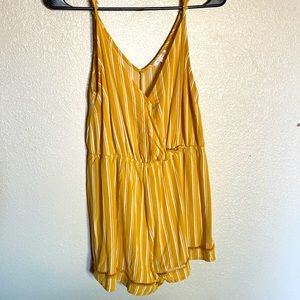 Yellow striped romper